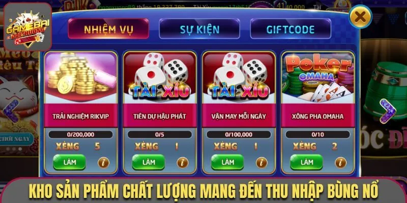 Kho sản phẩm chất lượng mang đến thu nhập bùng nổ
